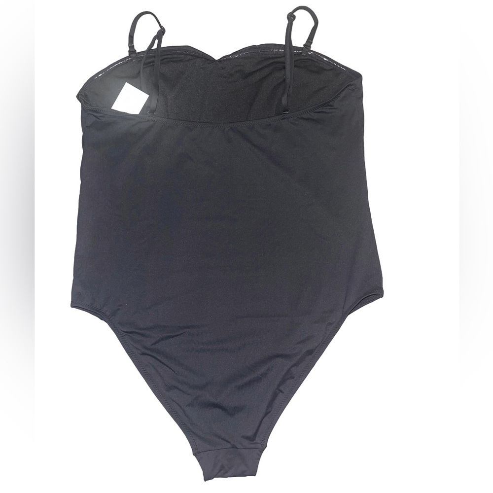 PRIMARK BEACH CINCHED FRONT ONE PIECE SWIMSUIT -  BLACK SIZE XL (NEW WITH TAGS) - Picture 3 of 5